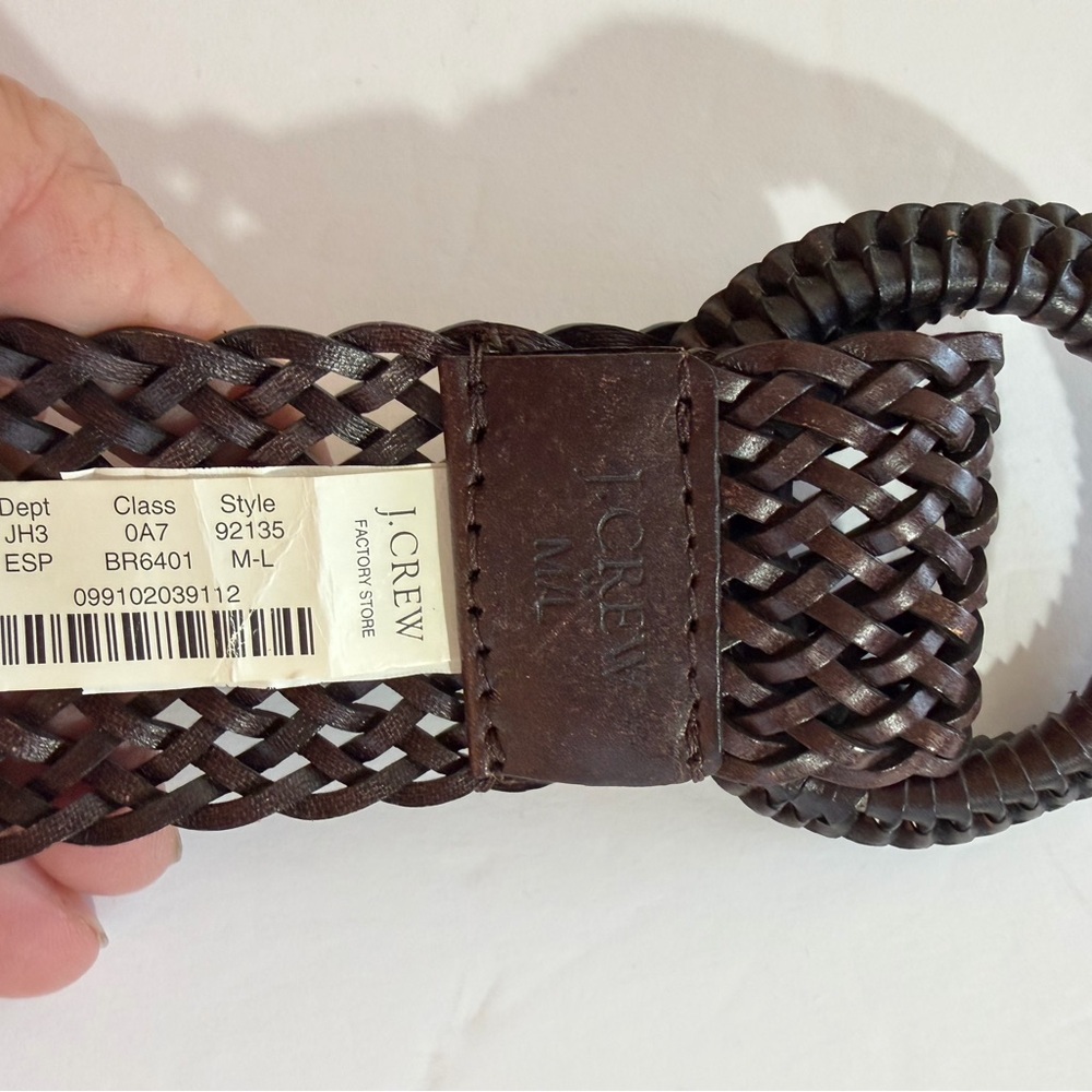 J. Crew Belt Brown woven size M/L - Picture 2 of 11